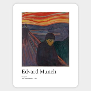 Edvard Munch - Exhibition Art Poster - Despair - Munchmuseet Sticker